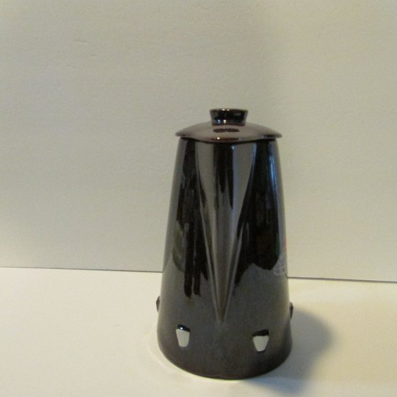 vtg redware pottery pankcake batter butter pitcher jam jar red barn kitchen - Picture 6 of 15